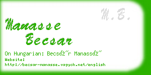 manasse becsar business card